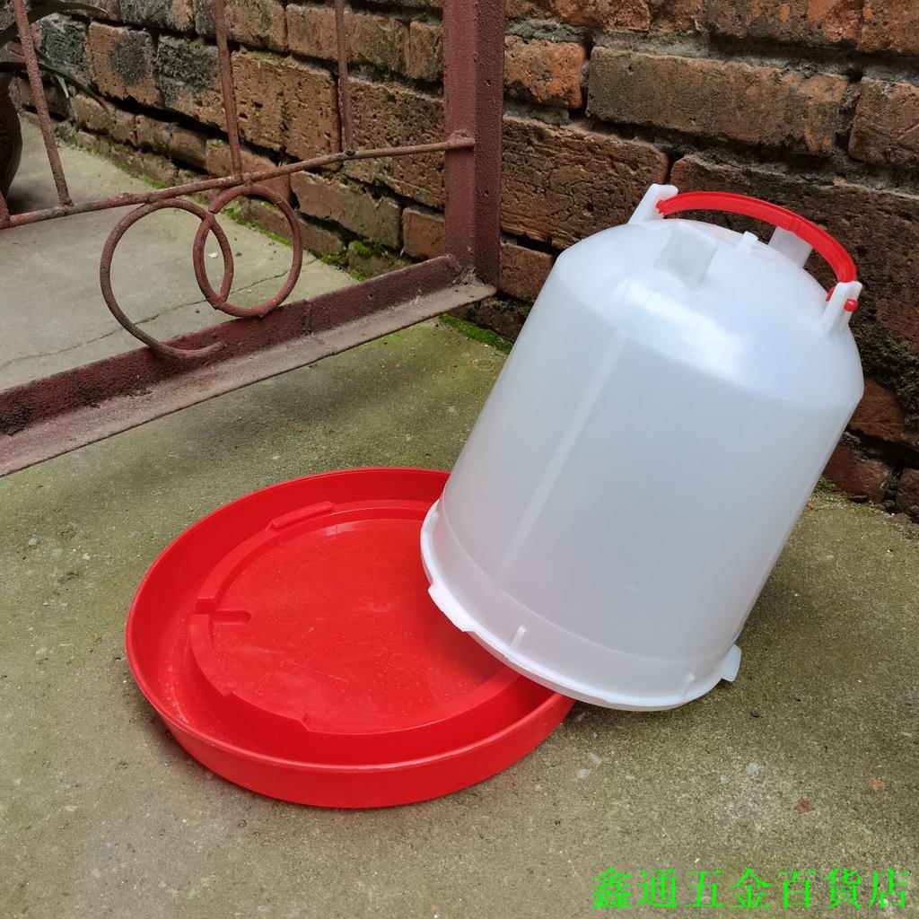 養雞用加厚飼料桶喝水壺飲水器食桶食盆雞鴨鵝自動下料桶飲水桶