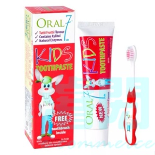 Oral7 口立淨酵素護理兒童牙膏組(附兒童牙刷)