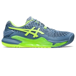 Asics 2023 Gel Resolution 9 Wide澳網 鋼藍/冒險綠[網球鞋]【偉勁國際體育】【清倉出清】