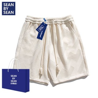 【精品男裝】SEANBYSEAN日係設計感抽繩運動五分褲子男潮夏季寬鬆百搭休閒短褲jioyh QL5U