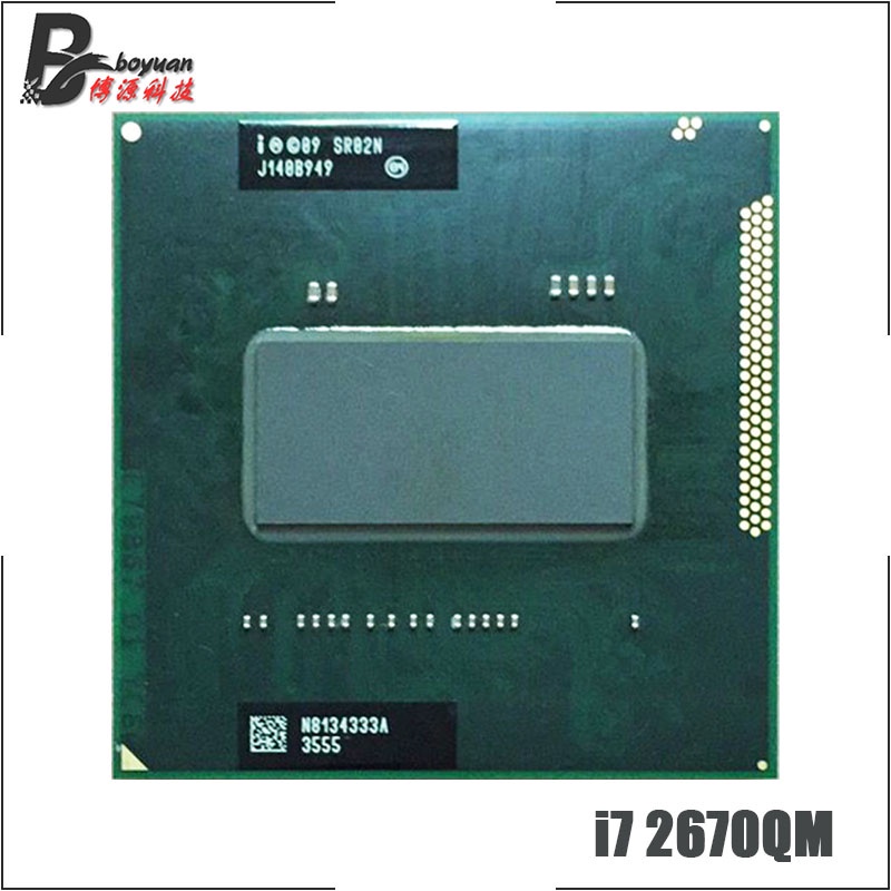 【】英特爾酷睿 I7-2670qm i7 2670QM SR02N 2.2 GHz 二手四核八線程 CPU 處理器