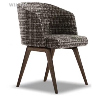 【優質特惠】北歐輕奢棉麻布藝餐椅樣板間扶手椅售樓處洽談椅現代休閑沙發椅子