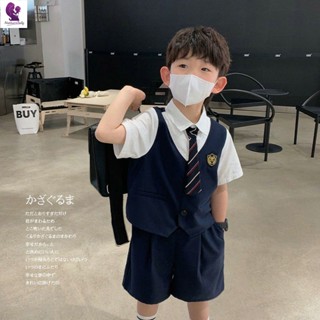 男童禮服 男童夏裝套裝新款洋氣寶寶校服兒童西裝幼兒園英倫風園服學院風潮