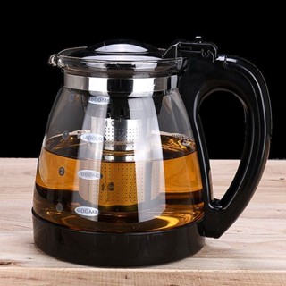 💙實拍免運💙 茶壺 玻璃水壺 家用茶壺 泡茶壺 茶具 耐高溫 透明玻璃壺 【富源】304內膽耐熱大容量玻璃泡茶壺家用