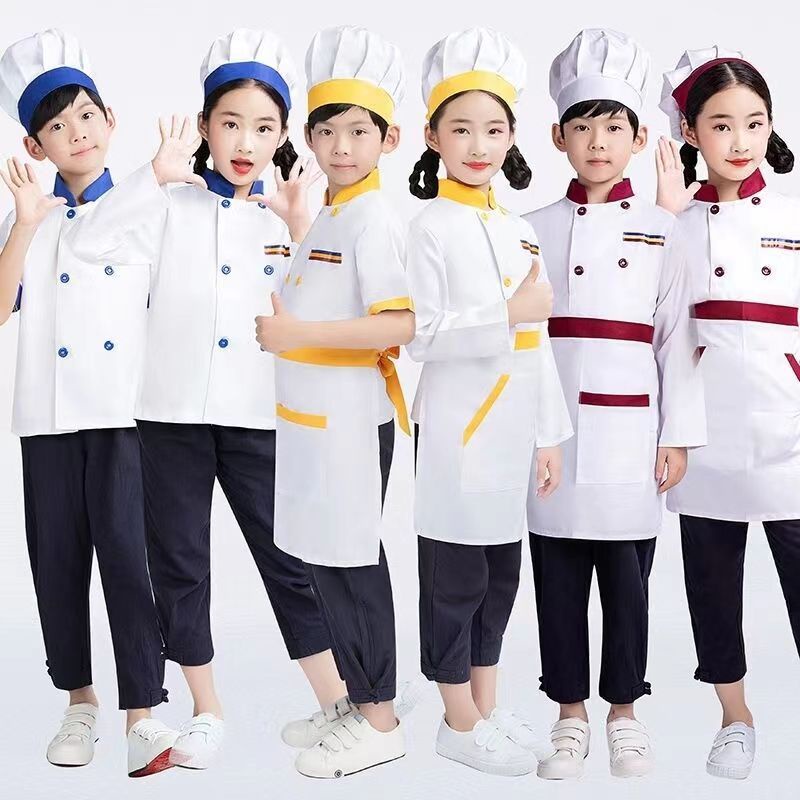 小學生廚師服幼兒園小廚師兒童廚師服套裝寶寶廚師小套裝兒童廚師