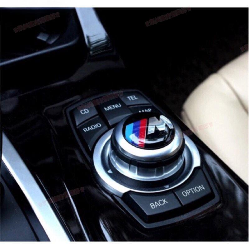 凱美免運㉿副廠制BMW改裝 啟動鍵 多媒體 音響旋鈕 貼 藍白 原廠標 M標 M power內裝 3 5 7系列 f10