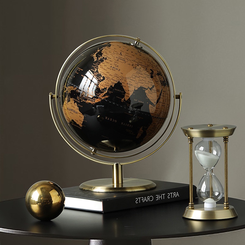 🔥🔥臺灣發貨✨輕奢透明地球儀北歐客廳電視櫃書房金屬地球儀懸浮擺件地球