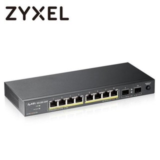 zyxel 合勤科技 gs1100-10hp 8埠 gbe 無網管交換器 商用 光電轉換器接頭rj-45 layer 2