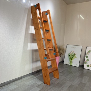 熱銷新品 實木梯子登高臺階家用室內外簡易雙側扶手單復式loft閣樓樓梯