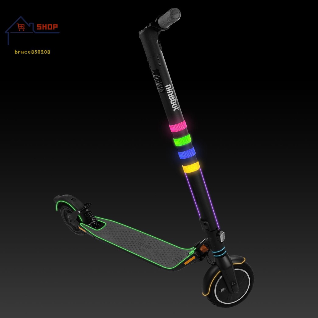 熱銷爆款小米滑板車裝飾燈電動滑板車自行車LED發光線燈不帶電安全氛圍燈