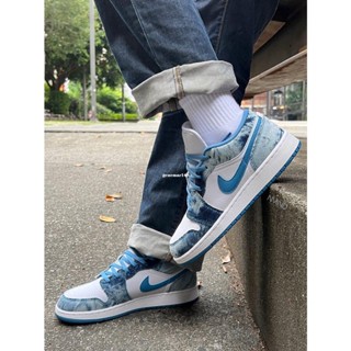 Nike AIR JORDAN 1 LOW GS WASHED DENIM 白藍 經典百搭休閒板鞋DM8947100女鞋