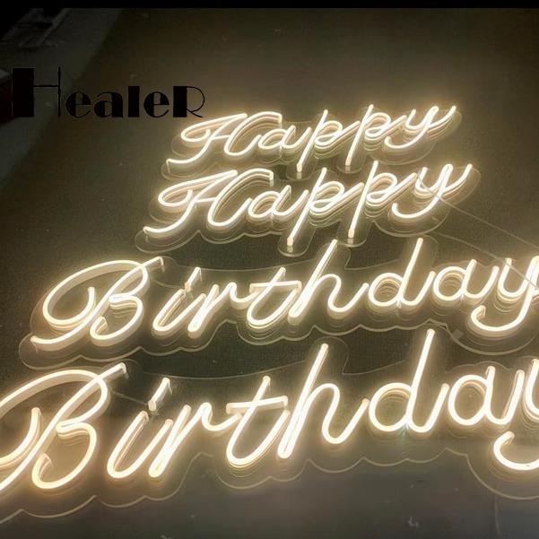 【Healer】客製化 客製化 霓虹燈 派對過生日快樂led 字母燈 happybirthday發光霓虹燈牌