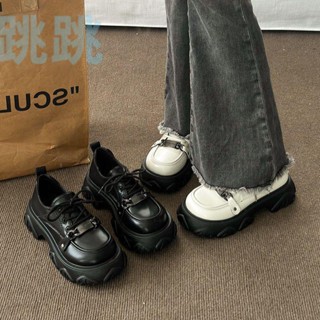 【舒適女鞋.】瑪麗珍鞋 樂福鞋 黑色 英倫風 厚底 增高 皮鞋 2023秋冬 女 法式 複古 白色 學院風 小個子 板鞋