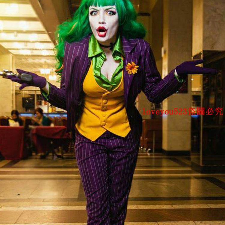 動漫周邊#萬圣節扮演 蝙蝠俠 阿甘正傳 阿甘之城小丑 joker 女cosplay服裝