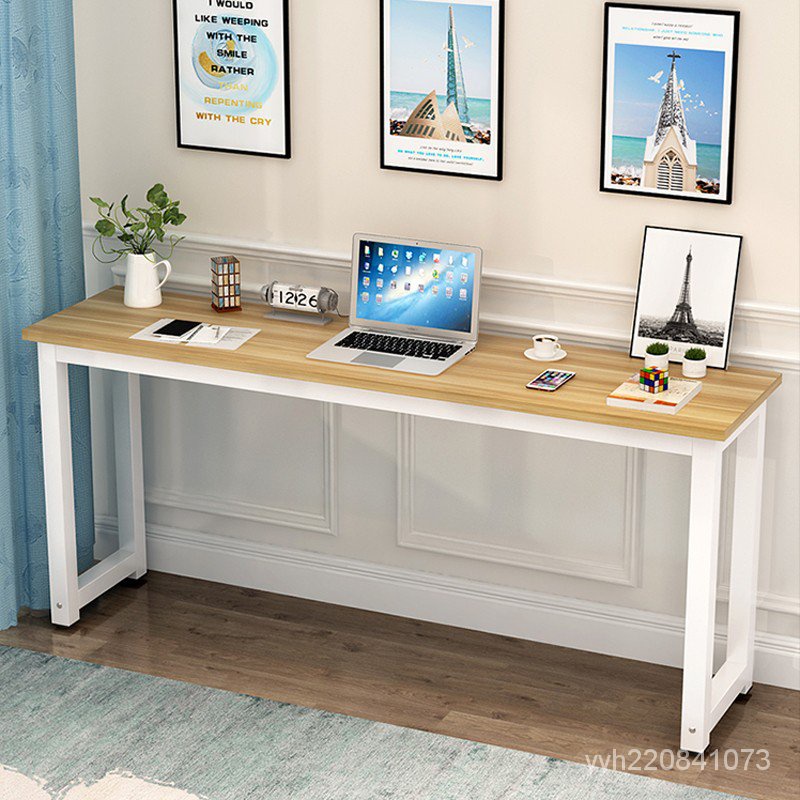 辦公桌 書桌 寫字桌 歆印  長條桌窄桌實木長條桌子靠墻客廳長方形小長桌子簡約現代臥室寫字書桌