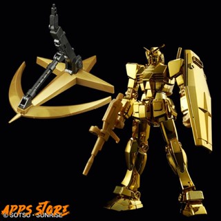 [APPS STORE]日版 鋼彈基地限定景品 HG 1/144 RX-78-2 鋼彈 黃金電鍍版 + 聯邦軍黃金支架