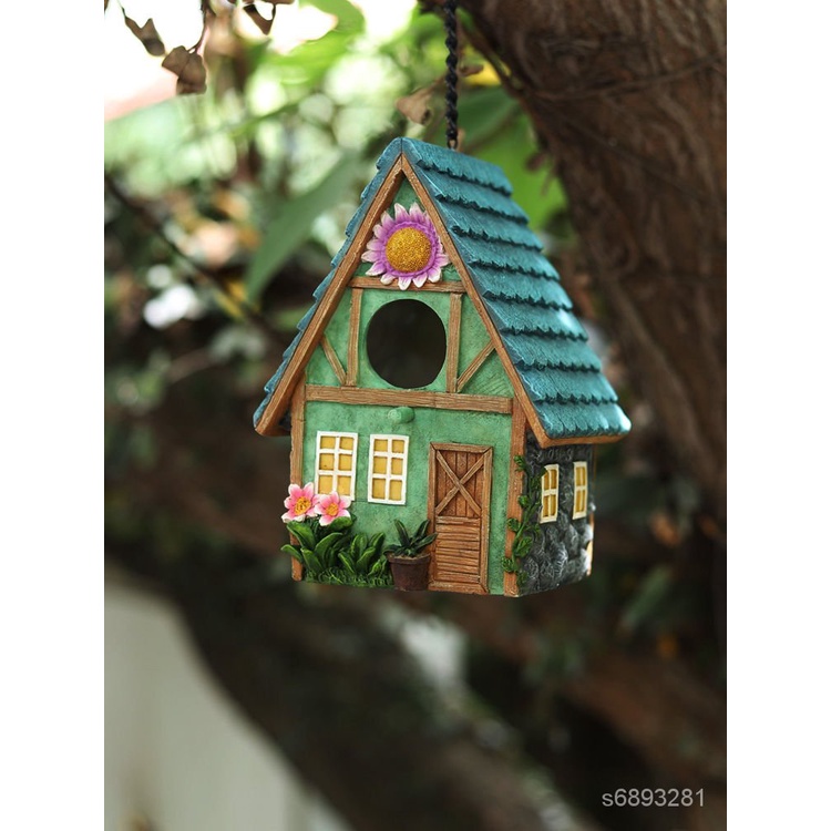 【又又精選】創意小鳥房子 戶外鳥窩 室外庭院鳥屋 戶外庭院擺件 別墅園林花園裝飾