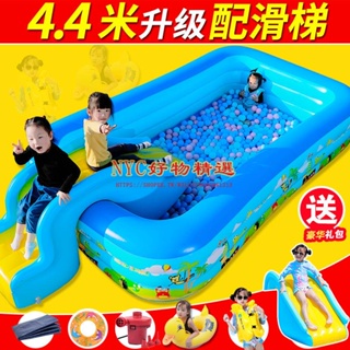加厚兒童充氣游泳池超大號家用小孩戲水池滑滑梯大型家庭泳池 球池 沙池 戲水池 遊戲池