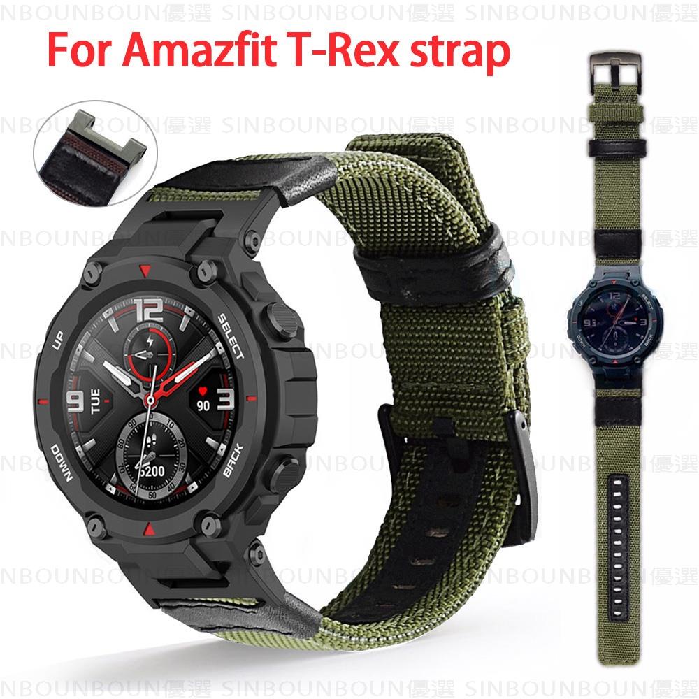 熱銷 適用於 華米Amazfit T-rex pro A1918 錶帶尼龍錶帶 華米T-rex 2 Are 替換腕帶