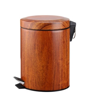 有蓋腳踏緩降靜音垃圾桶中式木紋客廳衛生間分類垃圾桶 日式分類垃圾桶 廚房垃圾桶 資源迴收桶 UYWW