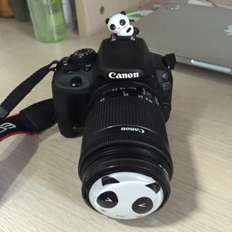 尼康D5500 D5600 D7000 D7100單反相機18-105 67mm卡通熊貓鏡頭蓋【相機配件】