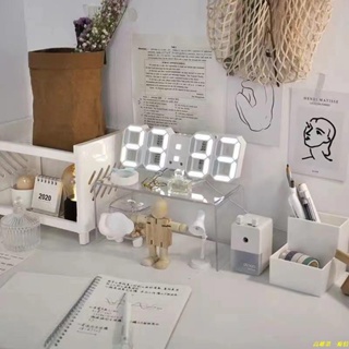 到點起床❁^_^❁網紅ins學生用3D數字LED時鐘鬧鐘北歐創意擺件臥室客廳現代簡約鐘