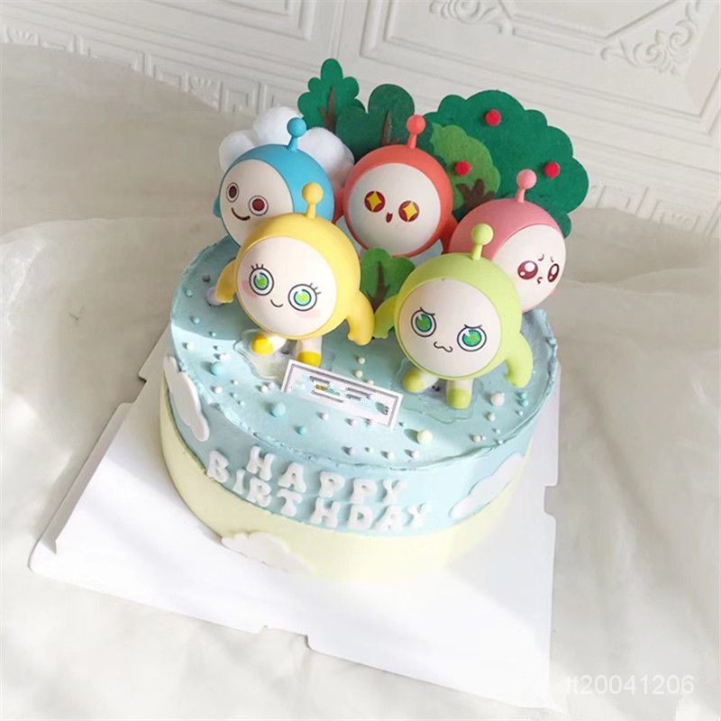 【蝦皮最低價】抖音衕款蛋仔派對生日蛋糕擺件兒童可愛烘焙玩偶玩具派對人偶