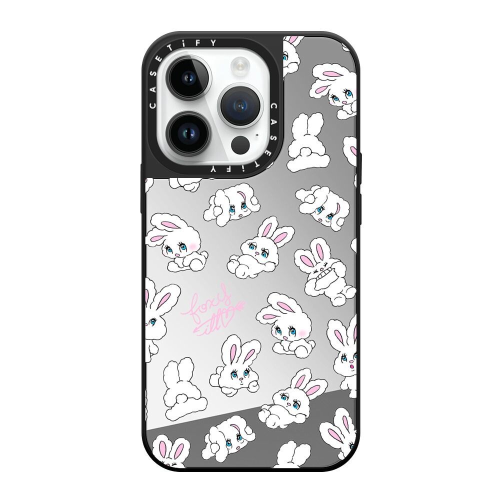 CASETiFY 保護殼 iPhone 14/ 14 Pro/ 14 Plus/ 14 Pro Max Bunnies by foxy illustrations 可愛白兔