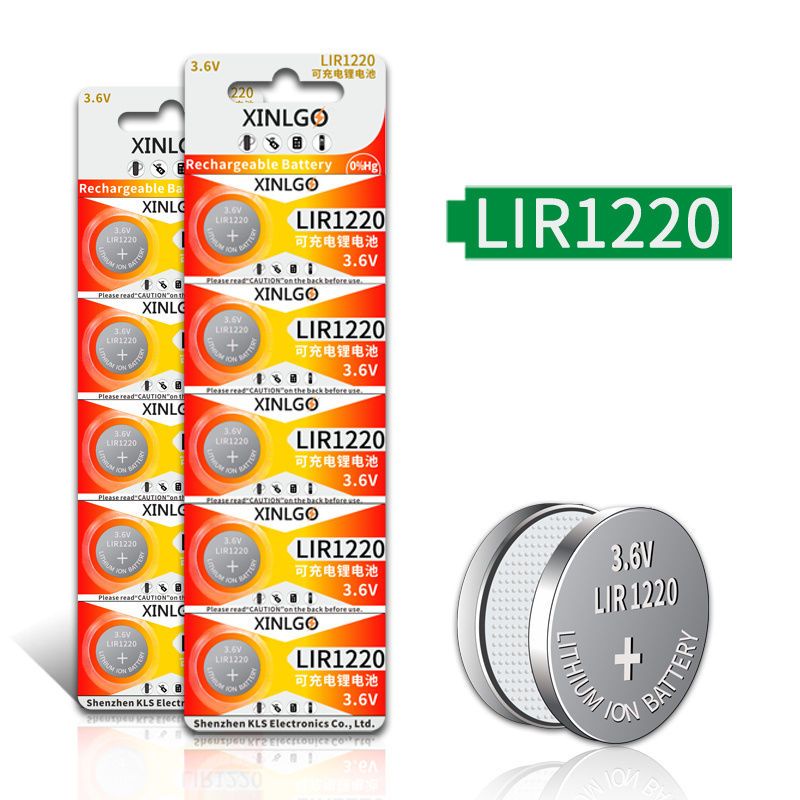 鑰匙 耳機 紐扣電池 LIR1220 紐扣電池3.6V遙控器計算器手表玩具汽車鑰匙通用型可充電