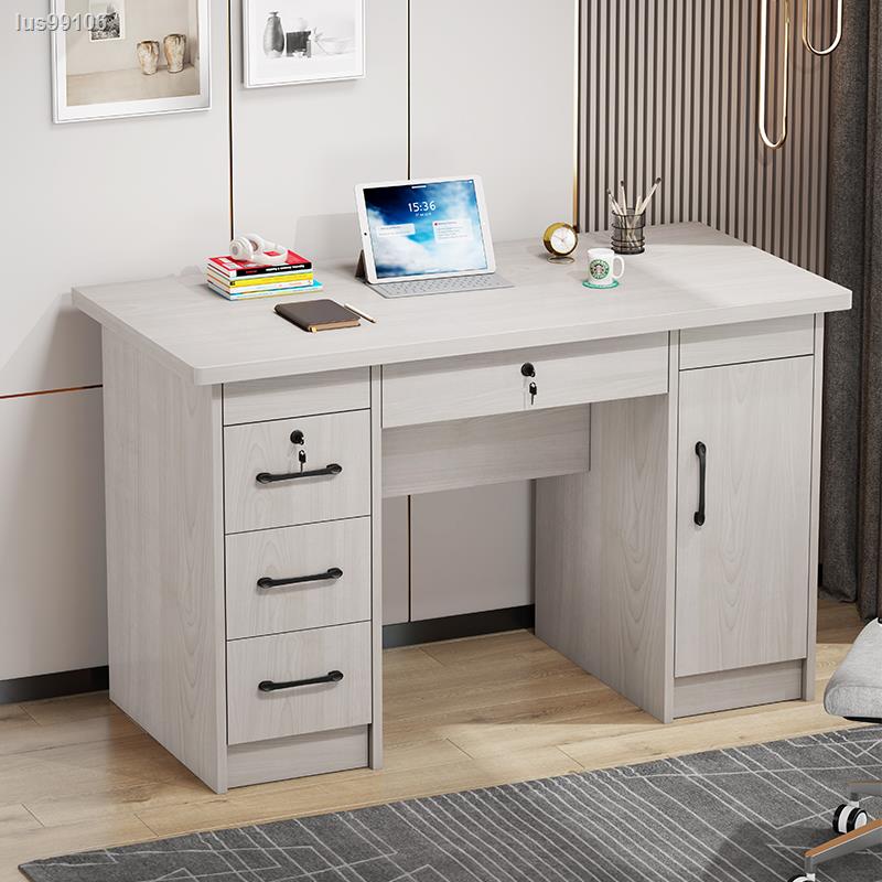 免運大賣場 桌子 全實木書桌家用寫字臺生態板1.2米辦公桌帶抽屜鎖單人臺式電腦桌