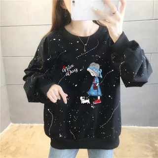 大尺碼長袖 女生上衣 韓版寬鬆上衣 女生衣著 加肥特大碼胖mm100公斤上衣115寬松130顯瘦120長袖t恤女春秋季1
