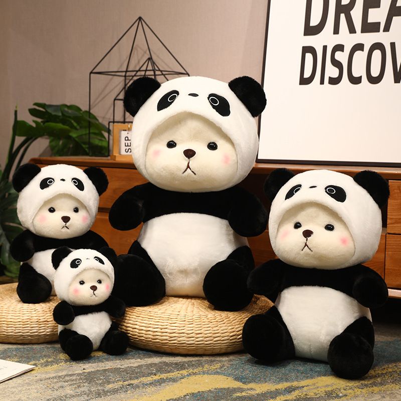 ✨台湾◆出貨✨正版網紅變裝玩偶熊貓玩偶莉娜熊玩偶變裝可愛小熊皮卡丘毛絨公仔