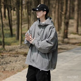 【精品男裝】輕薄款透氣戶外釣魚防曬衣服男式夏季機能風高級感衝鋒衣夾剋外套 MTPD