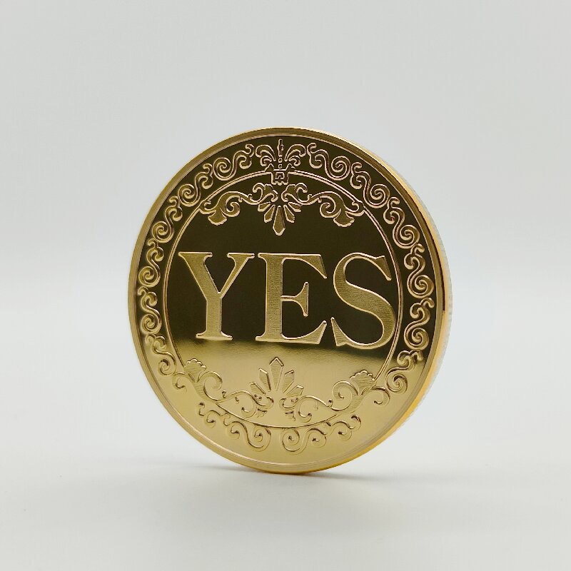 【鴻軒閣】【紀念幣】特賣美國YES/NO決策幣紀念幣立體浮雕收藏硬幣幸運幣魔術硬幣收藏金幣