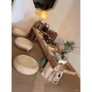 【熱銷-免運】新中式茶臺日式榻榻米茶桌侘寂風民宿泡茶桌椅組合仿古禪意茶幾 -桌子-茶桌-茶幾