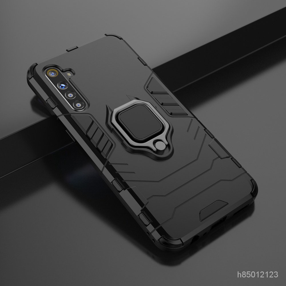Realme X2 / XT 手機殼 磁吸車用指環 支架 Oppo K5 防摔 保護殼 鋼鐵俠 二合一 盔甲殼 3A8V