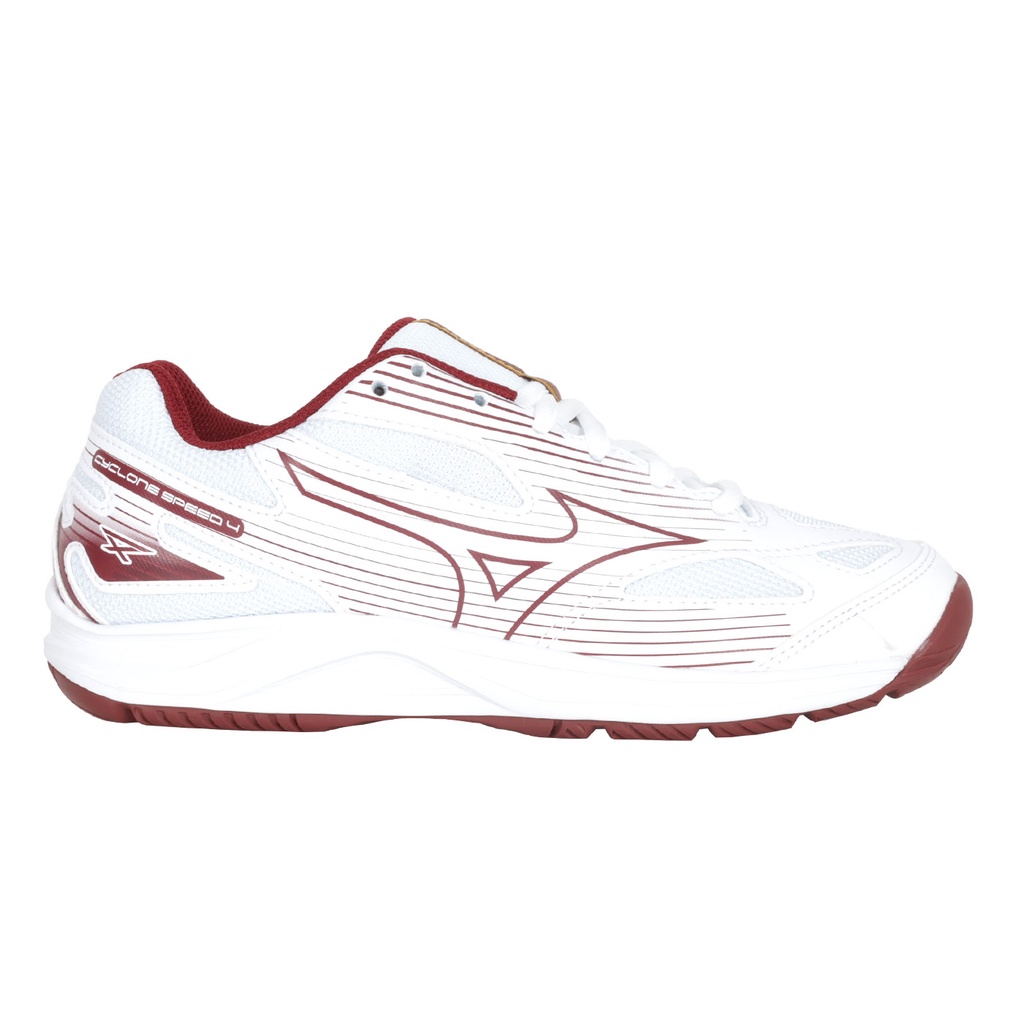 MIZUNO CYCLONE SPEED 4 男女排羽球鞋( 美津濃 訓練「V1GA238045」 白暗紅黃