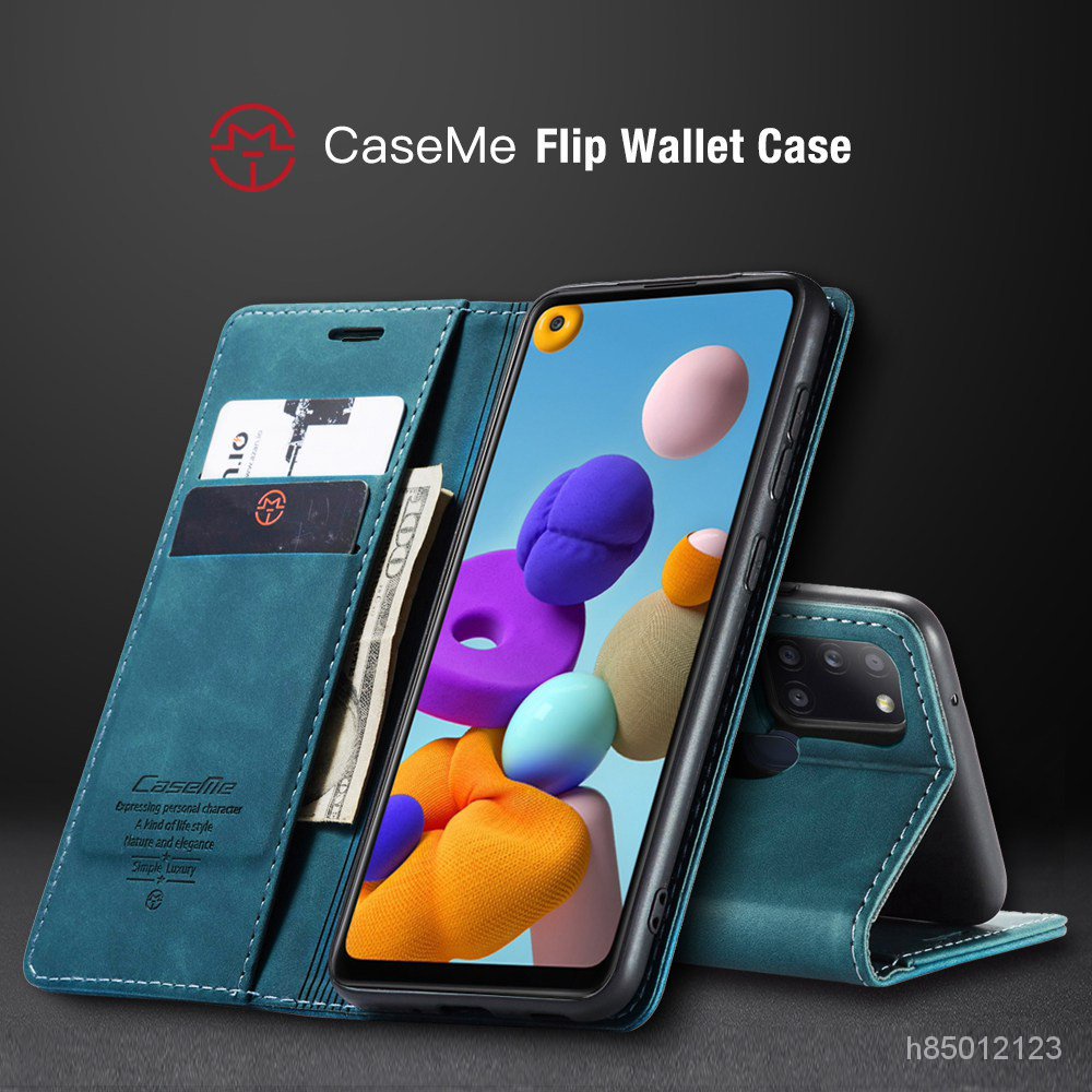 CaseMe 商務皮套 三星 Galaxy A21S 手機殼 掀蓋 保護殼 支架 零錢夾 錢包款 翻蓋皮套 STWW