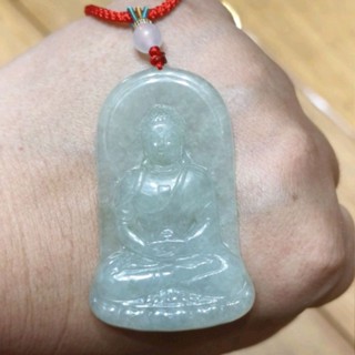 玉貴人…天然冰糯種佛祖 阿彌陀佛 佛陀翡翠玉墜項鍊，特價.