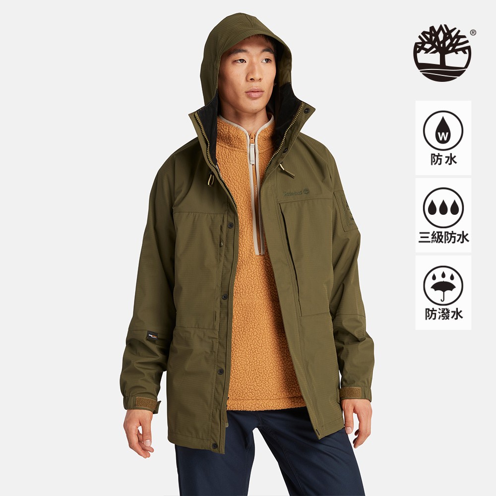 Timberland 男款深橄欖色 Cordura® 防水派克大衣|A2MDU302