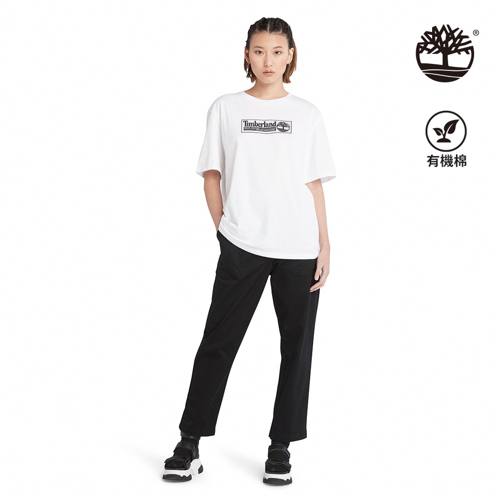 Timberland 中性白色背後圖案短袖T恤|A27V8100
