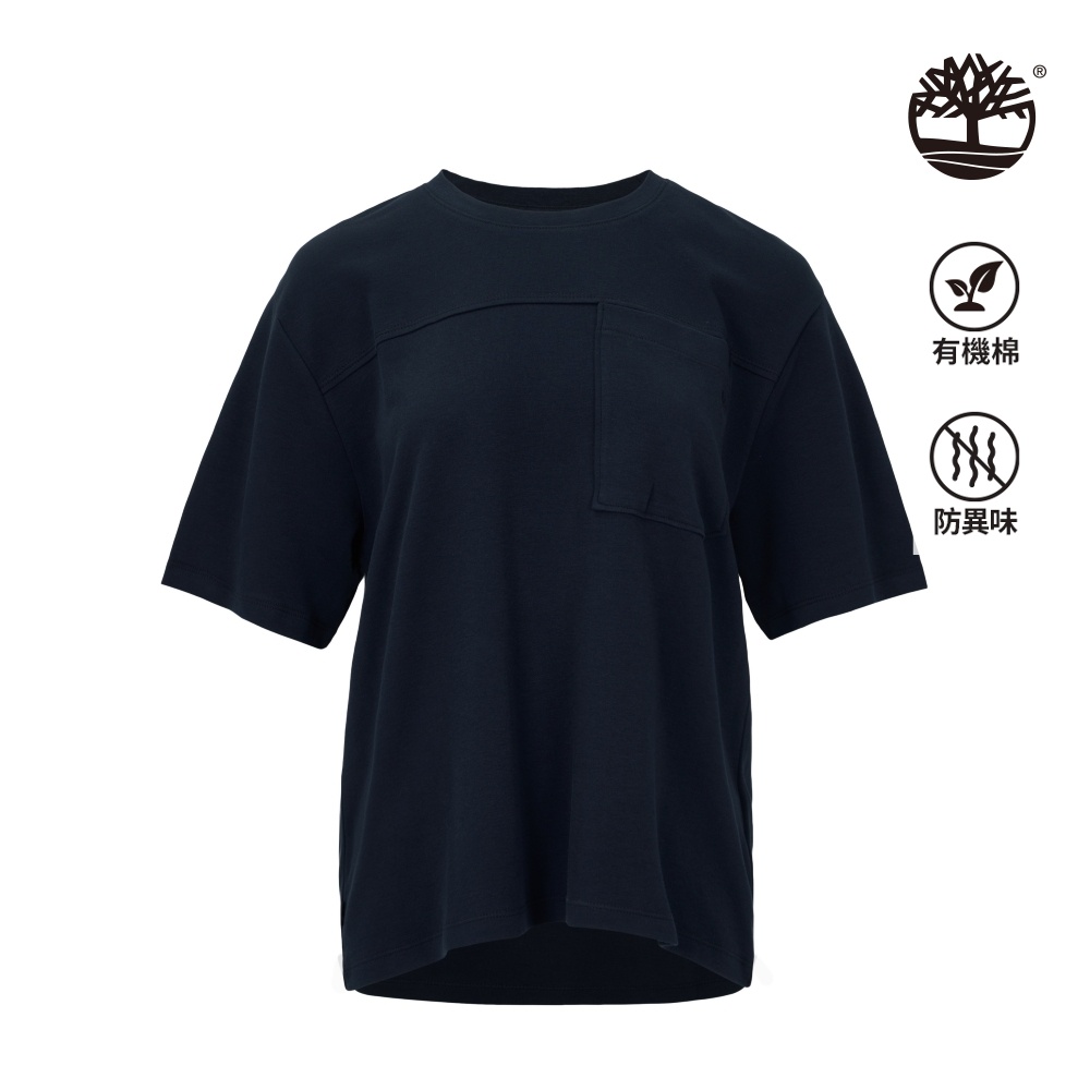 Timberland 女款深寶石藍口袋短袖T恤|A6HQS433