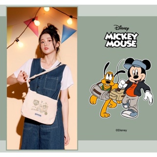 [ OUTDOOR ] 迪士尼Disney 米奇 帆布側背包 米白色 ODDY22D07BE