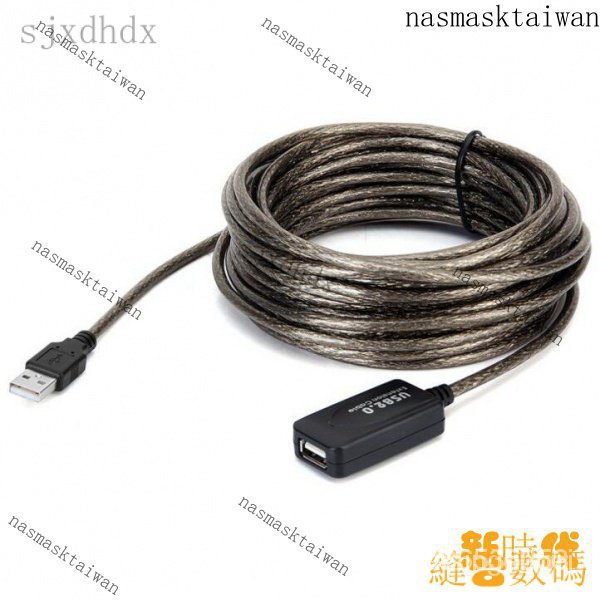 【熱銷齣貨】USB延長線 10-15-20米延長器 高速USB2.0帶信號放大器 透明黑USB接網卡電腦 y1vW YA