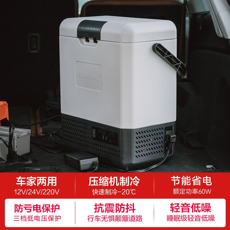 #熱銷冰虎車載冰箱壓縮機製冷12V24V車傢兩用迷你小冰櫃貨車冷凍冷藏箱