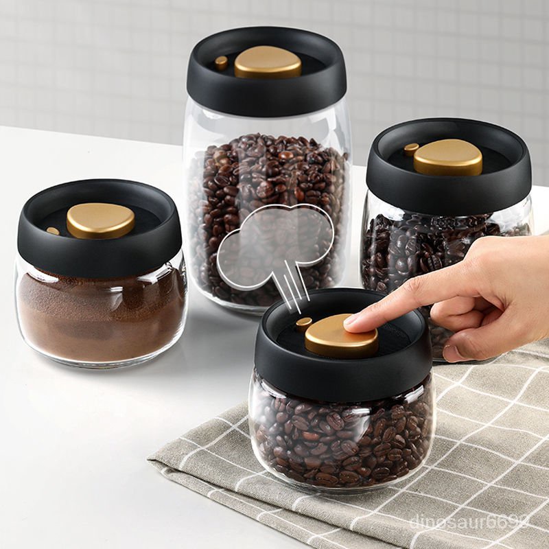 ✨可開發票/免運✨抽真空咖啡豆保存罐級玻璃密封罐咖啡粉儲存罐茶葉收納儲物罐