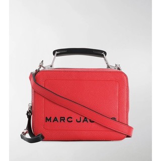 近全新 美國帶回 Marc Jacobs The Textured Mini Box Bag 紅色皮革箱型側背包