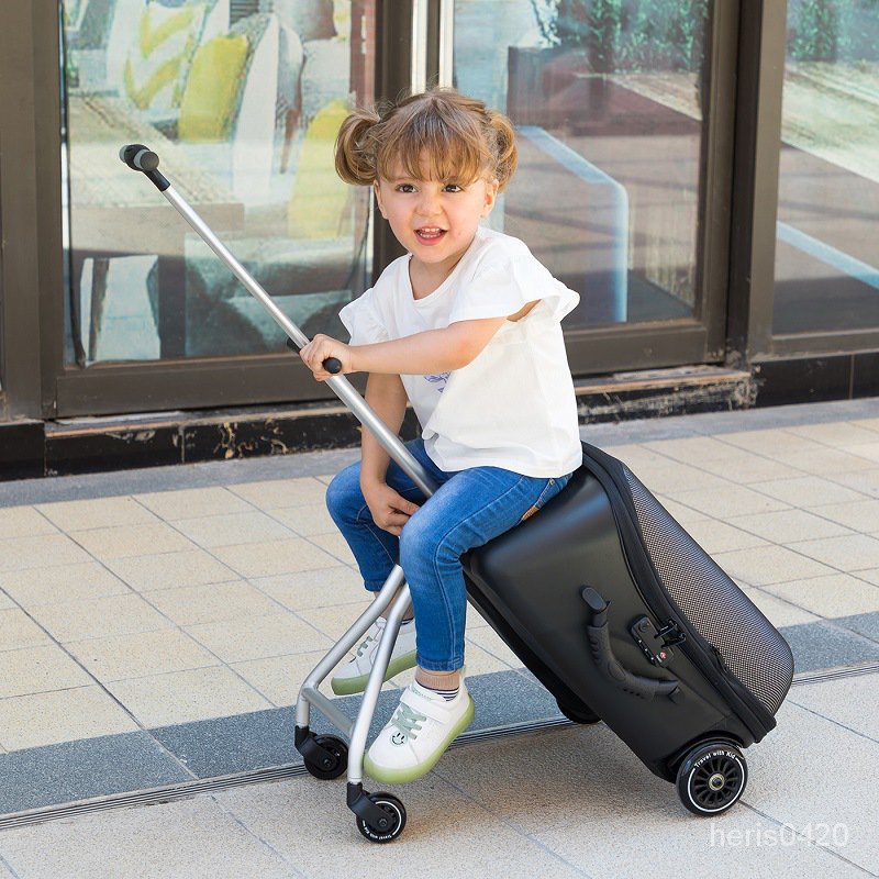 新款行李箱 兒童可坐騎 懶人拉桿旅行推車 出行溜遛娃神器寶寶密碼箱