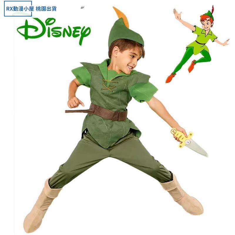 【台灣 免運】萬聖節服飾 角色扮演 cosplay 兒童小飛俠彼得潘扮演服迪士尼小男孩萬圣節服裝綠精靈Peter Pan