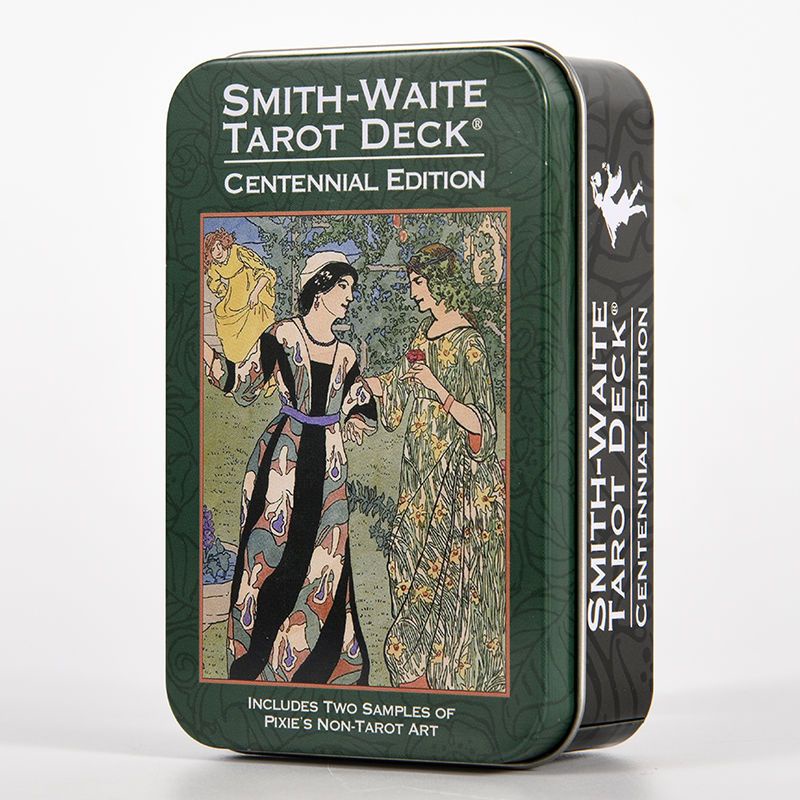 沫沫*優選進口正版SmithWaite Tarot史密斯韋特牌鐵盒便攜英文版塔牌羅卡沫沫百货